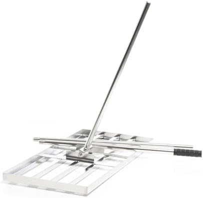 Wiltec Edelstahl Rasenrakel M – Flächenebner 25x75 cm zum Ausgleichen von Unebenheiten im Rasen