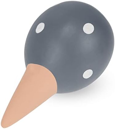 Relaxdays Tonkegel Bewässerung 4er Set 100 ml – Gepunktete Gießkugel für Pflanzen drinnen & draußen, grau/terrakotta