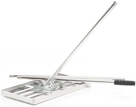 Wiltec Edelstahl Rasenrakel M – Flächenebner 25x75 cm zum Ausgleichen von Unebenheiten im Rasen