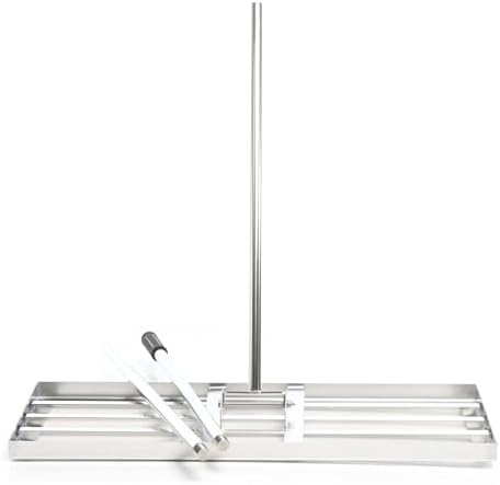 Wiltec Edelstahl Rasenrakel M – Flächenebner 25x75 cm zum Ausgleichen von Unebenheiten im Rasen