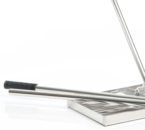 Wiltec Edelstahl Rasenrakel M – Flächenebner 25x75 cm zum Ausgleichen von Unebenheiten im Rasen