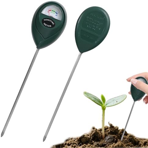 2er-Pack Feuchtigkeitsmessgerät für Pflanzen – Batterie-freier Bodenfeuchtesensor mit Tiefeneindringung für gesunde Pfla