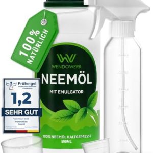 WENDOWERK® Neemöl 500ml - Effektive Pflanzenpflege mit Sprühflasche - Ideal für Indoor und Outdoor Einsatz