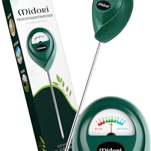 Midori Boden-Feuchtigkeitsmesser für Pflanzen | Extra langes 40cm Messgerät für optimale Pflanzenpflege im Garten