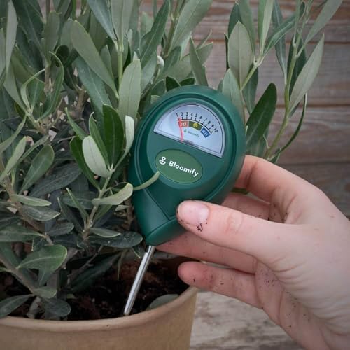 BLOOMIFY® Feuchtigkeitsmessgerät für Pflanzen - Batteriefreies Bodenmessgerät für Topf und Garten