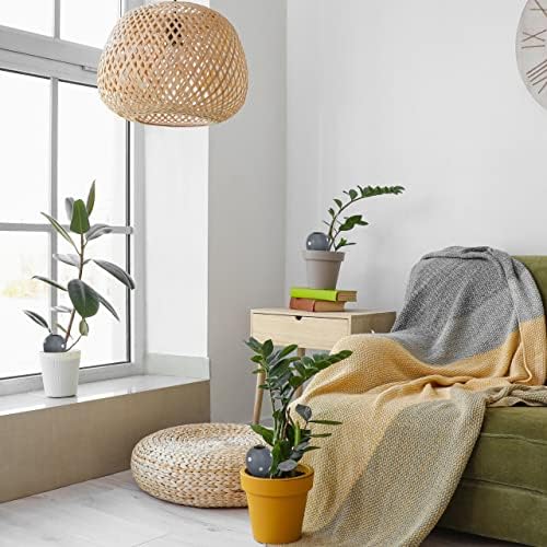 Relaxdays Tonkegel Bewässerung 4er Set 100 ml – Gepunktete Gießkugel für Pflanzen drinnen & draußen, grau/terrakotta