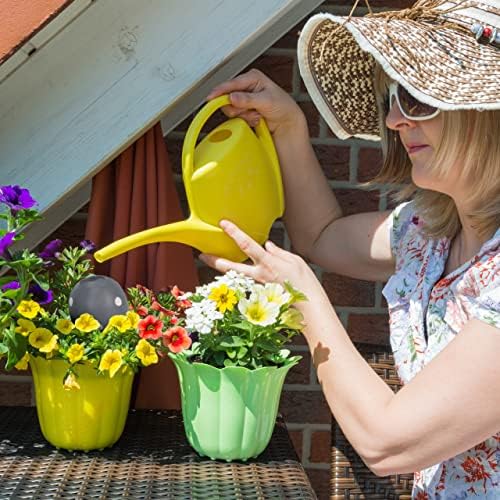 Relaxdays Tonkegel Bewässerung 4er Set 100 ml – Gepunktete Gießkugel für Pflanzen drinnen & draußen, grau/terrakotta