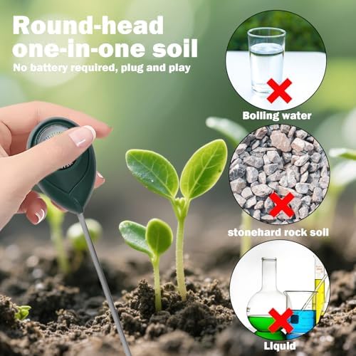 2er-Pack Feuchtigkeitsmessgerät für Pflanzen – Batterie-freier Bodenfeuchtesensor mit Tiefeneindringung für gesunde Pfla