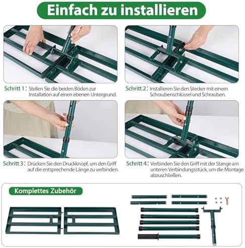 Signstek Rasenrakel aus Edelstahl – Ideales Werkzeug zum Rasenleveling und Sanden für Golfplätze