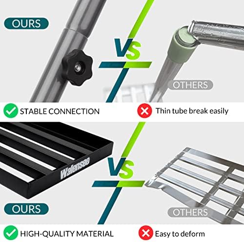 Walensee Rasen-Nivellierungsrechen - Müheloses Rasennivellierwerkzeug für Garten und Golfplatz, Edelstahlgriff, 198cm
