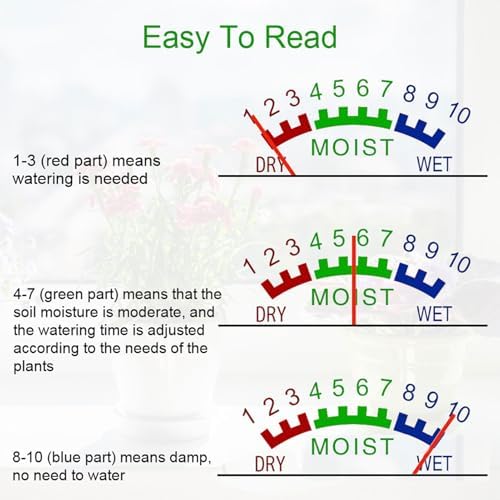 Boden Feuchtigkeitsmesser 3 In 1 - Digitales pH & Temperatur Messgerät für Hauspflanzen im Innenbereich