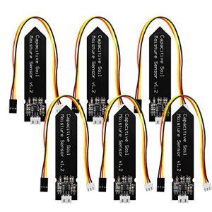 Aideepen 6er Set Bodenfeuchtigkeitssensor, Hygrometer V1.2 für effiziente Pflanzenbewässerung im Garten