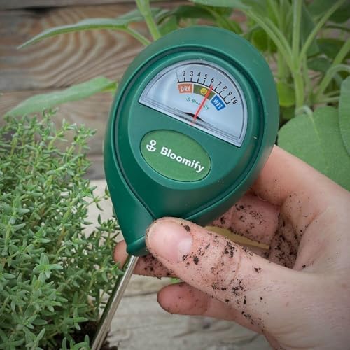 BLOOMIFY® Feuchtigkeitsmessgerät für Pflanzen - Batteriefreies Bodenmessgerät für Topf und Garten