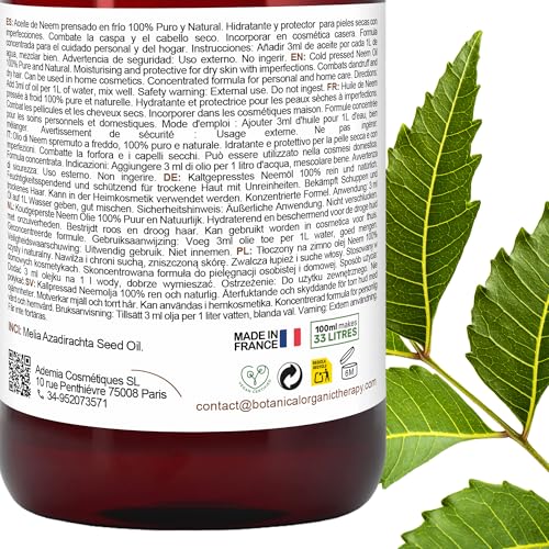 Neemöl von – Ultra Konzentriertes Virgin Öl für effektive Schädlingsbekämpfung im Garten – 1000 ml Lösung gegen Parasit