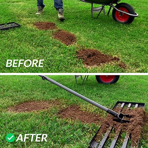 Walensee Rasen-Nivellierrechen 213cm – Hochleistungs-Nivelliergerät mit Edelstahlgriff für Garten & Hof zur einfachen Ni