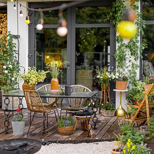 Relaxdays Tonkegel Bewässerung 4er Set 100 ml – Gepunktete Gießkugel für Pflanzen drinnen & draußen, grau/terrakotta